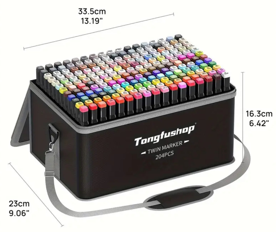 Tongfushop Twin-Tip Art Markers – Professional Alcohol Ink Pens for Artists, Manga & Illustration