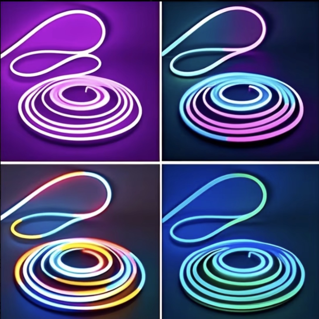 RGB-IC Neon LED Rope Light – App & Remote Control | Music Sync | Gaming Room Lights