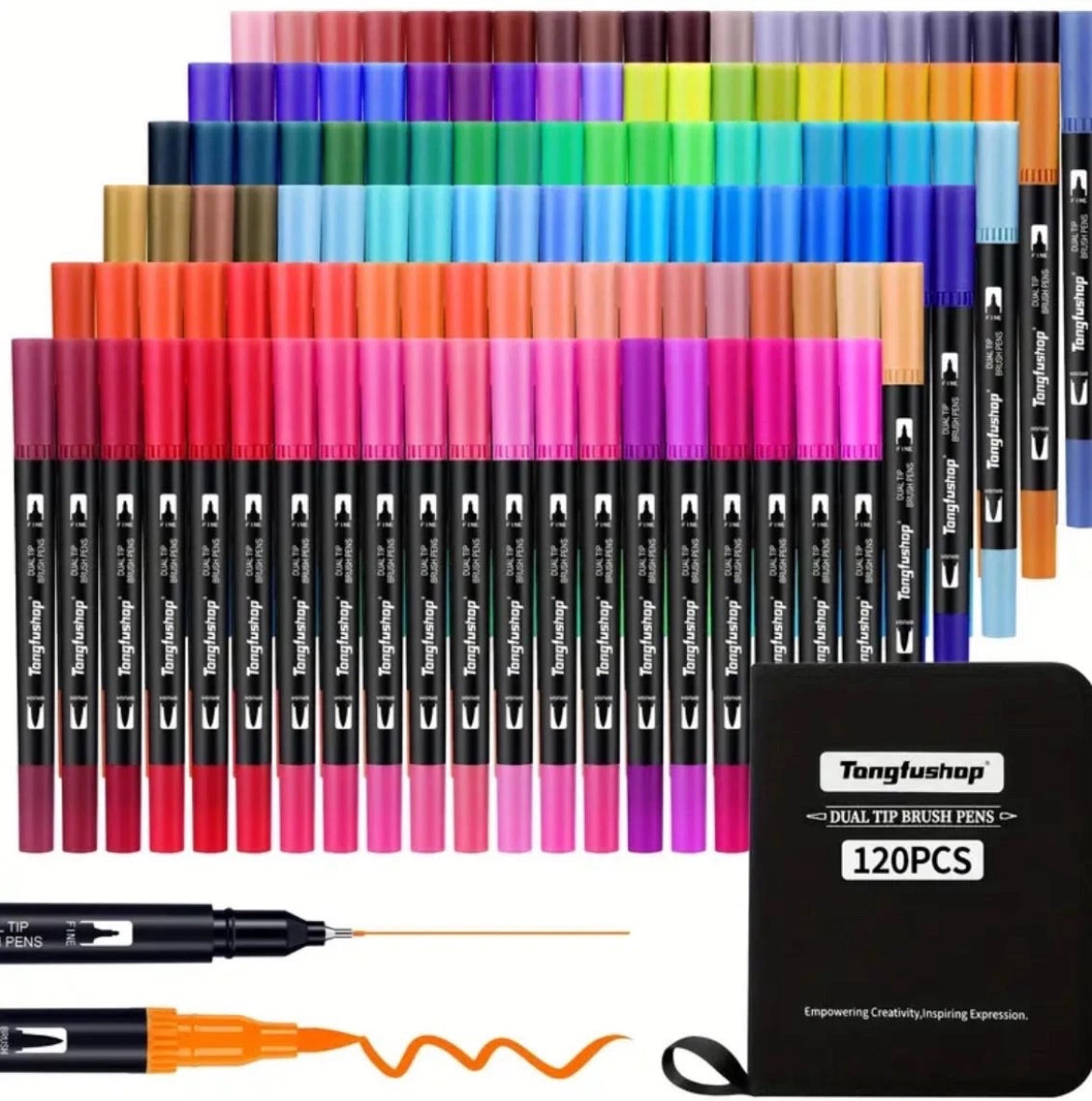 120-Piece Colour Brush Pen Set