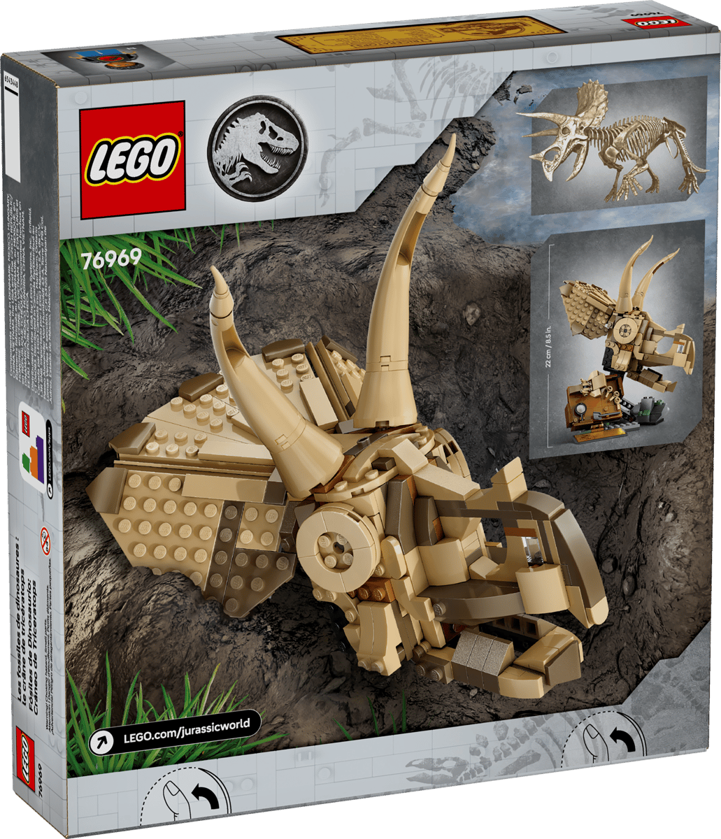 LEGO Jurassic World Dinosaur Fossils: Triceratops Skull – Set 76969 | 468 Pieces