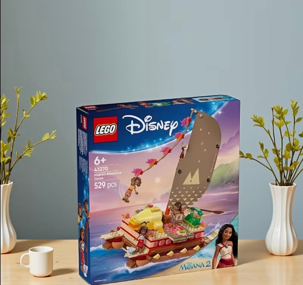 LEGO Disney Moana's Adventure Canoe – Set 43270 | 529 Pieces | Perfect Birthday Gift