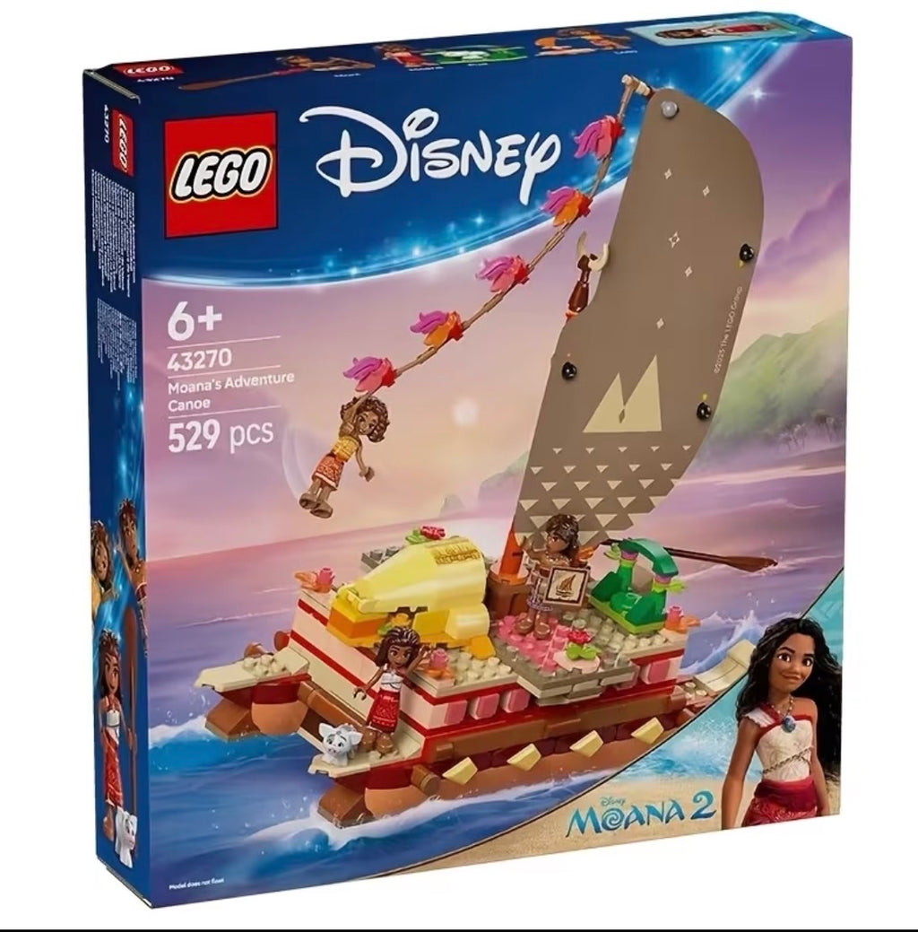 LEGO Disney Moana's Adventure Canoe – Set 43270 | 529 Pieces | Perfect Birthday Gift
