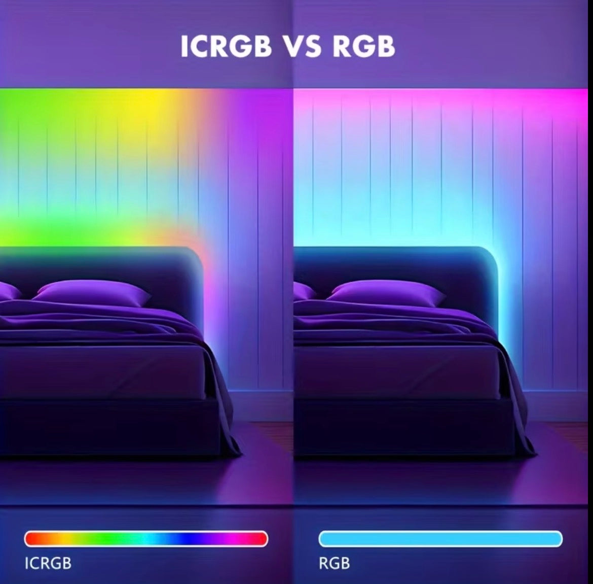 RGB-IC Neon LED Rope Light – App & Remote Control | Music Sync | Gaming Room Lights