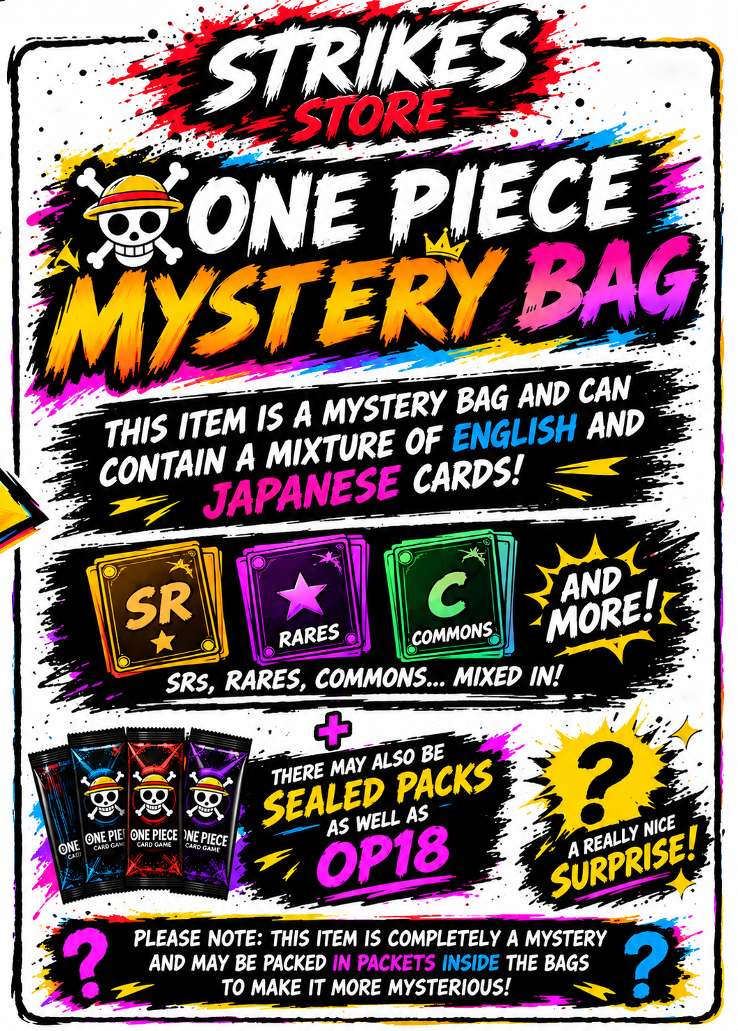 STRIKES UNKNOWN ONE PIECE MYSTERY BAG OP RANDOM