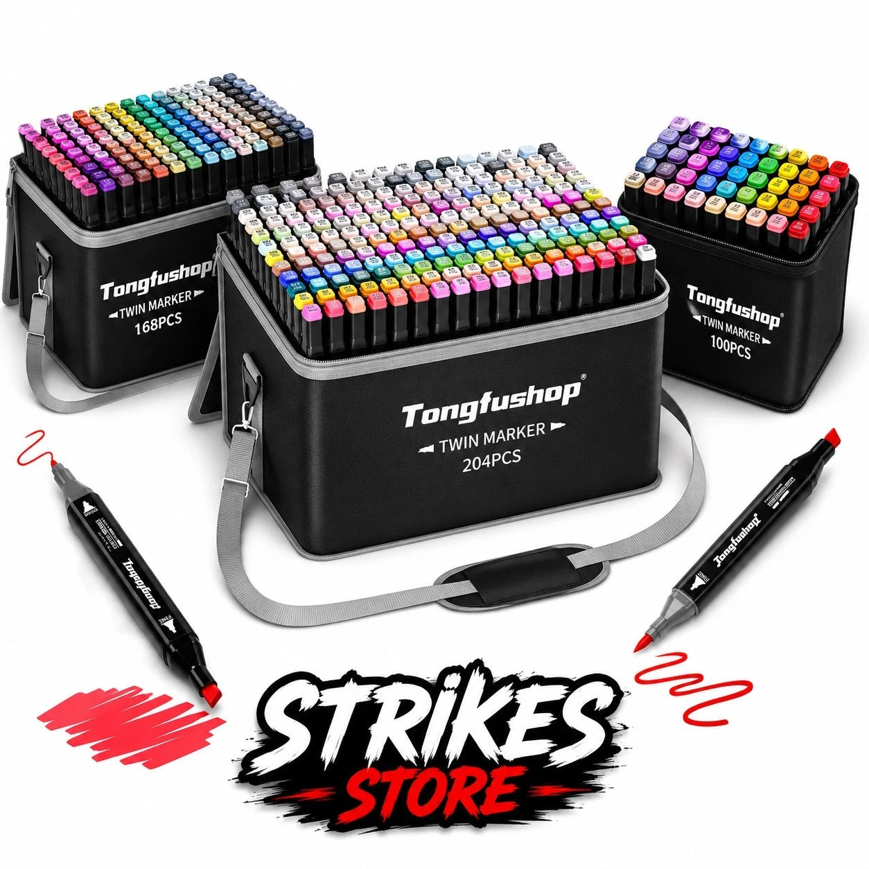 Tongfushop Twin-Tip Art Markers – Professional Alcohol Ink Pens for Artists, Manga & Illustration